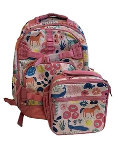 Mochila grande y lonchera Pottery Barn Sasha's Garden Pink Mackenzie - Imagen 1 de 15