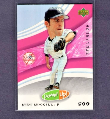 2004 UPPER DECK POWER UP! 500 PINK/LAVENDER #76 MIKE MUSSINA YANKEES RARE SSP - Image 1 of 2