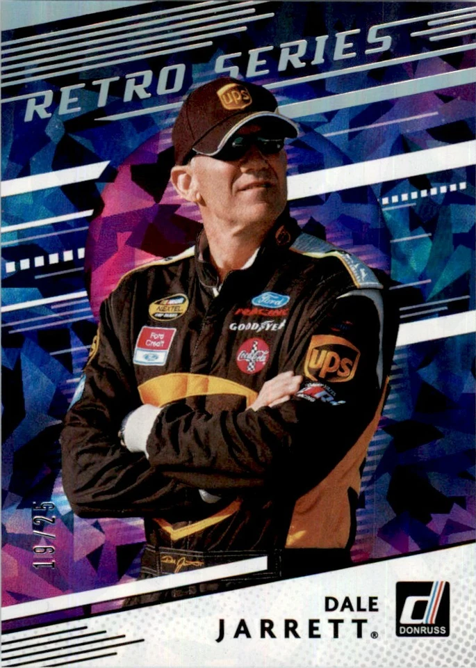 2021 Panini Donruss Retro Series Cracked Ice Dale Jarrett /25 #RS13 Parallel SP - Image 1 of 2