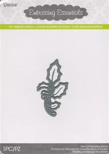 Darice Craft Metal Dies HOLLY LEAVE Christmas Holiday Cut Emboss Stencil  - Picture 1 of 1