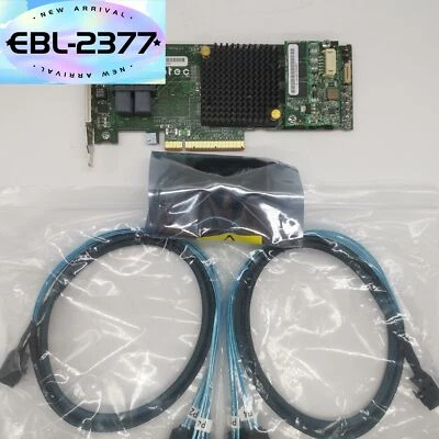 Adaptec ASR-7805 1G Cache PCIe 6GBs RAID Adapter Card + Batter +2P SATA Cable - Image 1 of 4