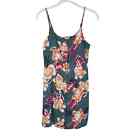 Roxy Hawaiian Floral Print Sundress Sweet About Me Strappy Mini Dress Size S