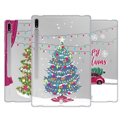 HEAD CASE DESIGNS MERRY CHRISTMAS TREES SOFT GEL CASE FOR SAMSUNG TABLETS 1 - Image 1 of 4