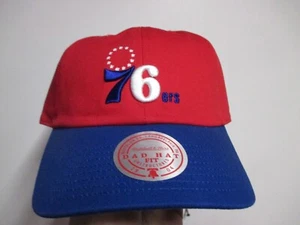 PHILADELPHIA 76ERS (MITCHELL & NESS) MENS DAD FIT HAT (ADJUSTABLE) NWT 2 TONE - Picture 1 of 4