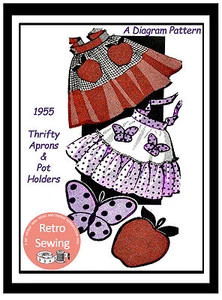 1950s Diagram Pattern for a Half Apron with Pockets - Picture 1 of 1