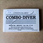 Citizen Combo Diver Cal. No. C110 original Vintage booklet Used Like new
