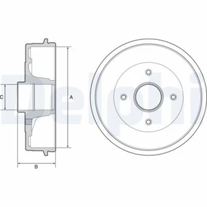 DELPHI BFR538 Brake Drum for RENAULT - Bild 1 von 3