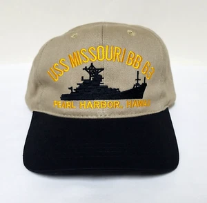 USS MISSOURI BB 63 Hat Cap 6-Panel Snapback - USN Battleship PEARL HARBOR HAWAII - Picture 1 of 10