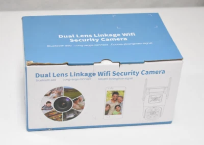 Hiseeu Dual Lens Linkage Wifi Security Camera Long Range Connection 2 Way - Image 1 of 4