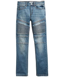 Ring of Fire DUSK WASH Big Boys Chase Stretch Moto Jeans, US 8 - Picture 1 of 4