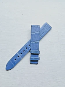 Alligator Light Blue Watch Strap Band Perrelet 1777 OEM 16mm x 14mm 113x70 New - Picture 1 of 8