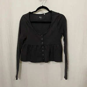 PAC peplum style crop top SZ M - Picture 1 of 5