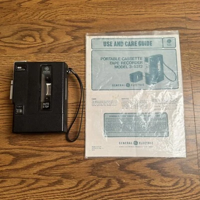 Grabadora de casete General Electric 3-5312A de colección probada, funciona parcialmente Foto 1 de 4