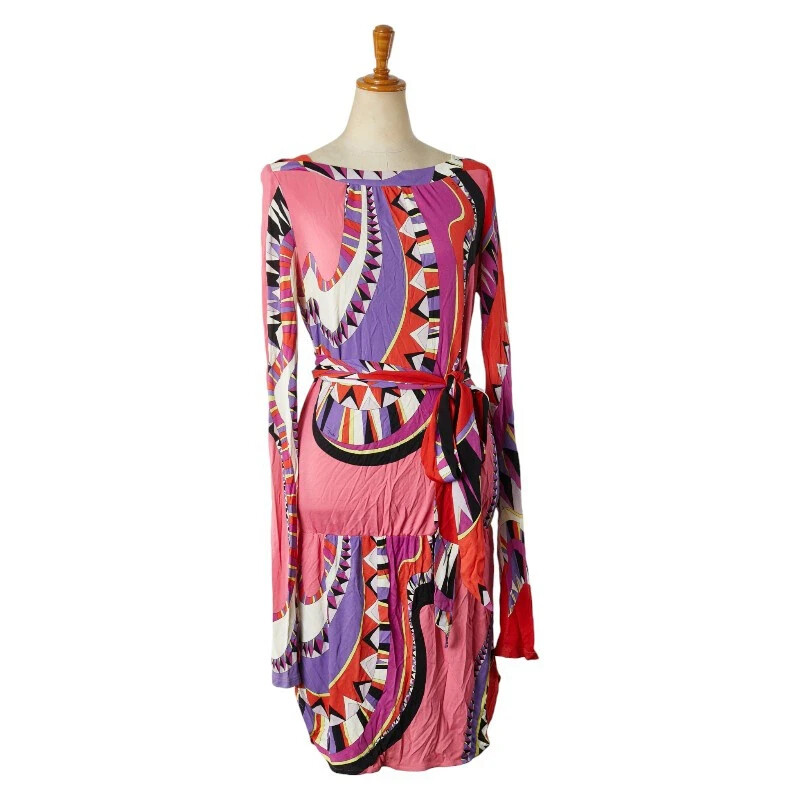 EMILIO PUCCI ワンピース【サイズ6 L相当】【総柄】【美品