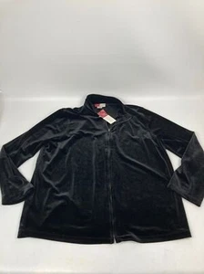 NWT JM Collection Women's Stretch Full Zip Front Jacket Velvet Feeling Size LG - Picture 1 of 8