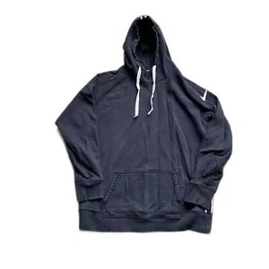 Y2K NIKE HOODED SWEATSHIRT BLACK AND WHITE STRIPES SIZE XL (14-16) - Picture 1 of 13
