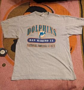 Vintage 90s Dan Marino QB Club Miami Dolphins T Shirt XL