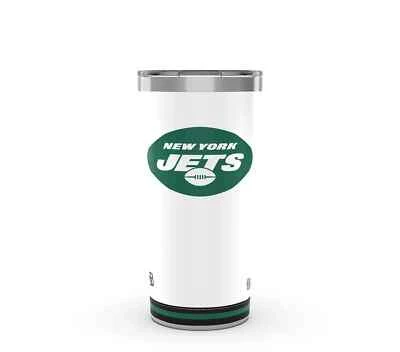 NEW YORK JETS, 20oz STAINLESS STEEL TUMBLER FROM TERVIS  WITH LID INCLUDED - Image 1 of 3