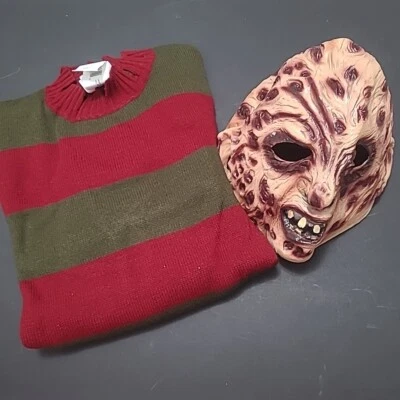 Disfraz Suéter y Máscara Freddy Krueger Halloween, Talla Única, Rubí  Foto 1 de 4