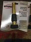 LOT OF 3 ADJUSTABLE 4” BRASS HOSE NOZZLE WITH RUBBER GRIP RAINWAVE