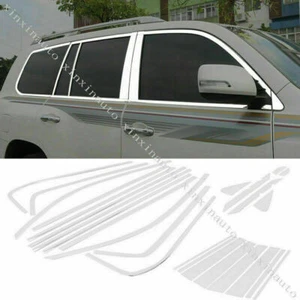24P For Toyota Land Cruiser LC200 2008-2021 Chrome Car Window Molding Trim Strip - Picture 1 of 8