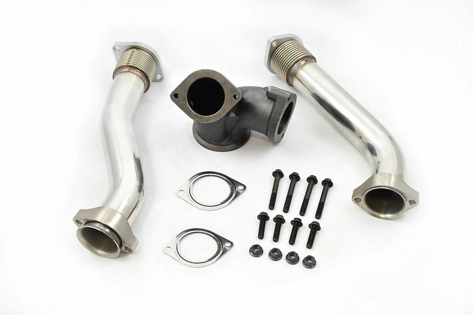 Rudy's Polished Turbocharger Up Pipe Kit For 1999.5-2003 Ford 7.3 Powerstroke - Image 1 of 1