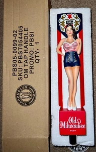 VHTF Old Milwaukee Girl Pinup Tap Handle New in Box - Picture 1 of 5