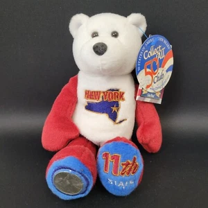2001 New York US Quarter Coin Bear Limited Treasures 50 States of America 8" - Picture 1 of 3