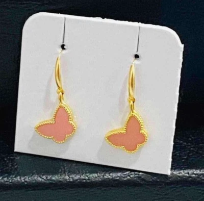 Pendientes colgantes oro saudí 18k 10mm Foto 1 de 3