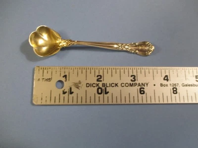 Gorham Lion-Anchor-G esterlina Chantilly master cuchara de sal tres lobulados cuenco 10 g Foto 1 de 4