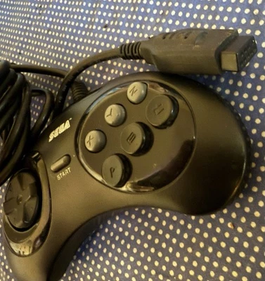 Sega Genesis 6 Button Controller [Black] Model MK 1653 Original OEM - US Seller! - Image 1 of 4