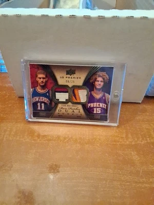 2008 Upper Deck UD Premier Brook Lopez Robin Lopez /25 Patch RC Rookie  - Image 1 of 2