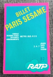 1982 Billet Paris Sesame - Transit Maps - Picture 1 of 4