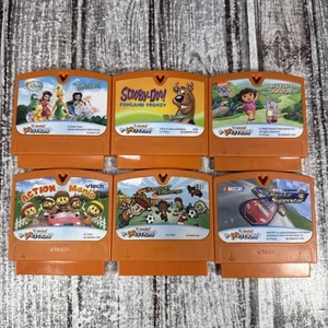 Lot Of 6 VTech V.Smile V.Motion Learning System Games Nascar Dora Scooby Doo - Picture 1 of 7