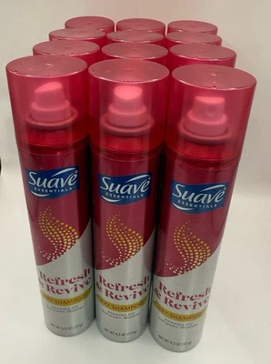 Lot of 12 Suave Essentials Refresh and Revive Dry Shampoo 4.3 oz Bottles - Image 1 of 3