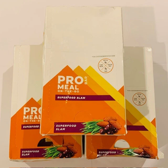 Barra de proteína Probar Meal superalimento Slam no transgénico a base de plantas sin gluten 36 barras Foto 1 de 3