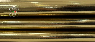 ORO HOLOGRÁFICO METÁLICO Cuero de Cabra Italiano Fuerte Piel 5+sqf 0.9mm C6413 Foto 1 de 4