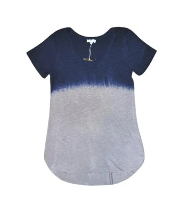 Charming Charlie Blue/Tan Ombre Long Blouse Women's Size Small - Image 1 of 2