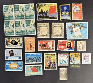 Lot 26 Stamps - Midcentury Bible / Christian / Lutheran / American Bible Society - Picture 1 of 6
