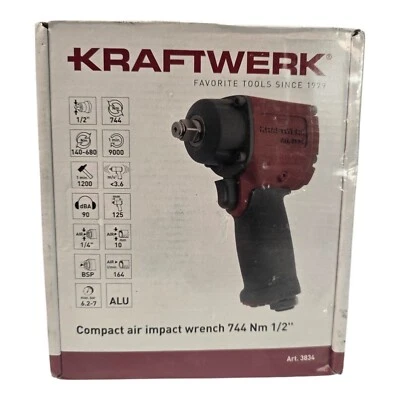 Kraftwerk Compact Air impact wrench 1/2" - 3834 - Image 1 of 4