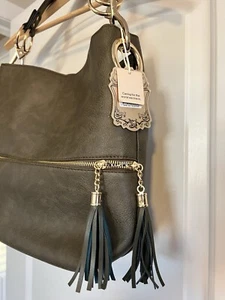 Alyssa Bag Purse Hobo Olive Green Shoulder Los Angeles, New York, Milan New Fall - Picture 1 of 22