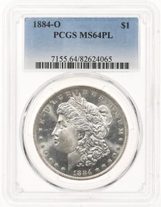 1884-O $1 PCGS MS64 PL Morgan Silver Dollar Prooflike - Picture 1 of 3
