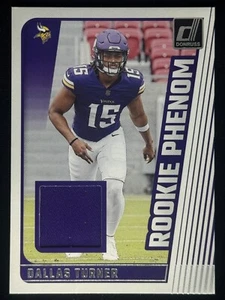 DALLAS TURNER 2024 Panini Donruss Rookie Phenom RC Jersey Relic #RPJ-DTU - Picture 1 of 2