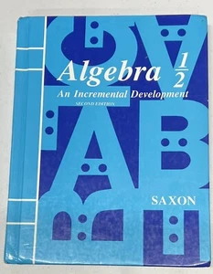 Saxon Algebra 1/2 second edition textbook hardcover homeschool math - Imagen 1 de 4
