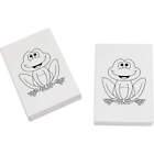 2 x 45mm 'Happy Frog' Erasers / Rubbers (ER00026970)