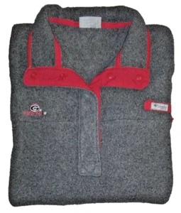 Pullover Columbia Boys gris y rojo manga larga 4 broches delantero polar Georgia talla L - Imagen 1 de 5