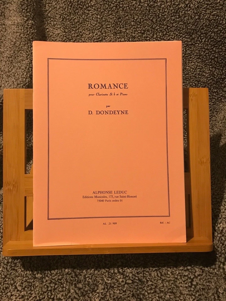D. Dondeyne Romance pour clarinette et piano partition éditions Leduc - Photo 1/1