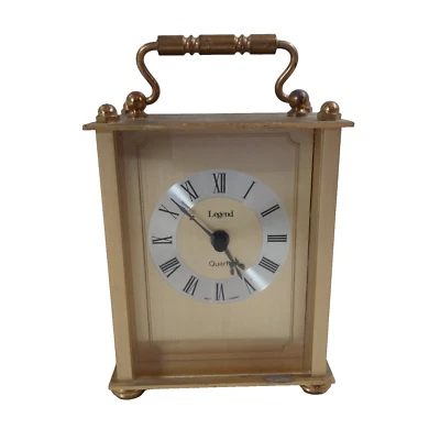 Legend Brass Carriage Clock Mantel Vintage West German Quartz Working 10.5cm - Image 1 of 4