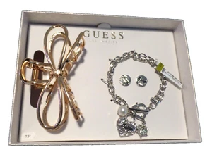 GUESS, SET REGALO GIOIELLI, ARGENTO E ORO, NUOVO IN SCATOLA - Foto 1 di 7