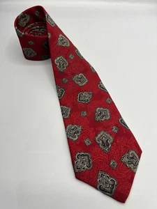 Oscar de la Renta Necktie Red Blue Paisley Tie 58” - Picture 1 of 9